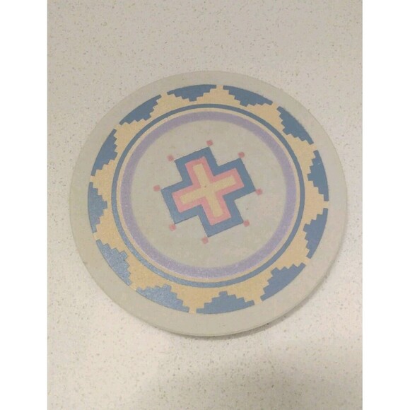 Coaster Stone Southwestern Style Aztec Design Cork Rubber Backing Set of 4 - Picture 12 of 13